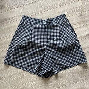 Frank & Oak Gingham Pleated Shorts